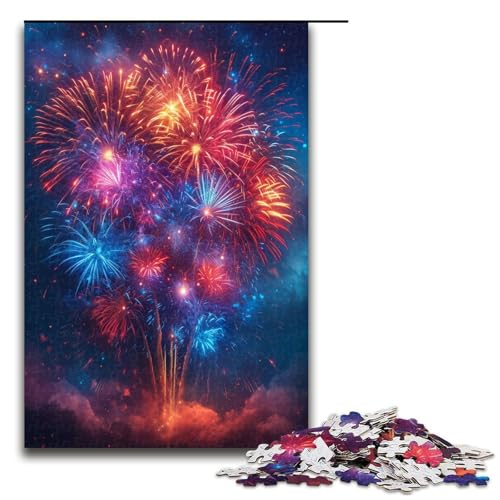 Puzzle für Erwachsene 1000 Teile Feuerwerk am Himmel Puzzle Lernspiele für Zuhause DIY Spielzeug tolles Geschenk für Spiele 1000 Teile von QSYFNBZL
