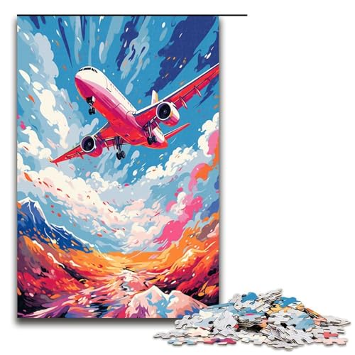 Puzzle für Erwachsene 1000 Teile Flugzeuge sind von Spritzern umgeben viele Bunte Holzpuzzles Lernspielzeug Familienspiele 75 x 50 cm von QSYFNBZL