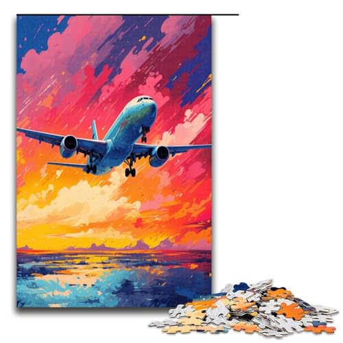 Puzzle für Erwachsene 1000 Teile Flugzeuge sind von Spritzern umgeben viele Bunte Puzzles Lernspiele für Zuhause DIY Spielzeug tolles Geschenk für Spiele 75 x 50 cm von QSYFNBZL
