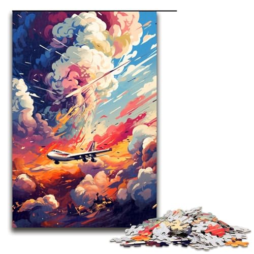 Puzzle für Erwachsene 1000 Teile Flugzeuge sind von Spritzern umgeben viele Bunte Puzzles Spielspielzeug lustig 75 x 50 cm von QSYFNBZL