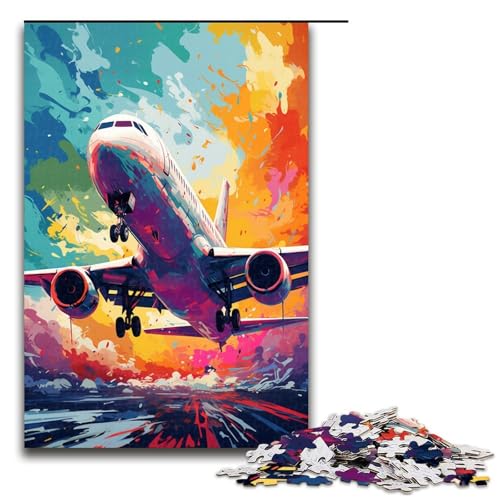 Puzzle für Erwachsene 1000 Teile Flugzeuge sind von Spritzern umgeben viele Bunte Puzzles Spielspielzeug lustig 75 x 50 cm von QSYFNBZL