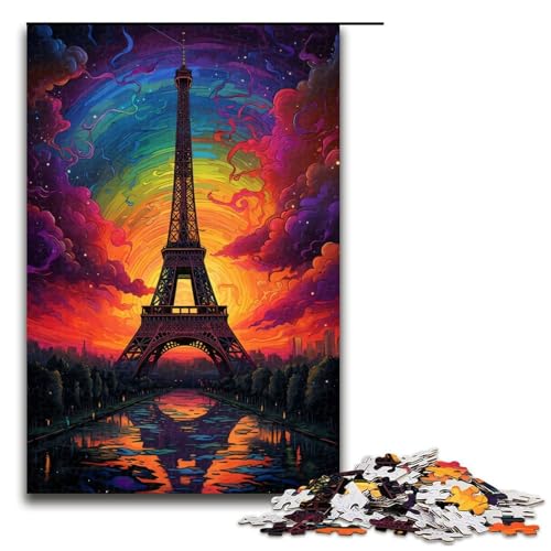Puzzle für Erwachsene 1000 Teile Frankreich Eiffelturm Puzzle Lernspiele für Zuhause DIY Spielzeug tolles Geschenk für Spiele 75 x 50 cm von QSYFNBZL