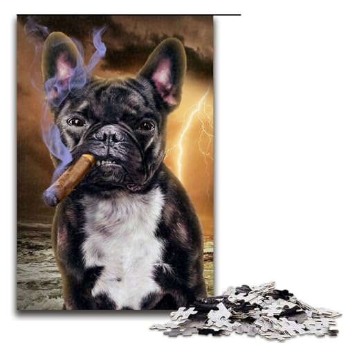 Puzzle für Erwachsene 1000 Teile Französische Bulldogge mit Zigarre Hands on Spiel 75 x 50 cm Puzzle für Erwachsene 1000 Teile Französische Bulldogge mit Zigarre Hands on Spiel 75 x 50 cm von QSYFNBZL