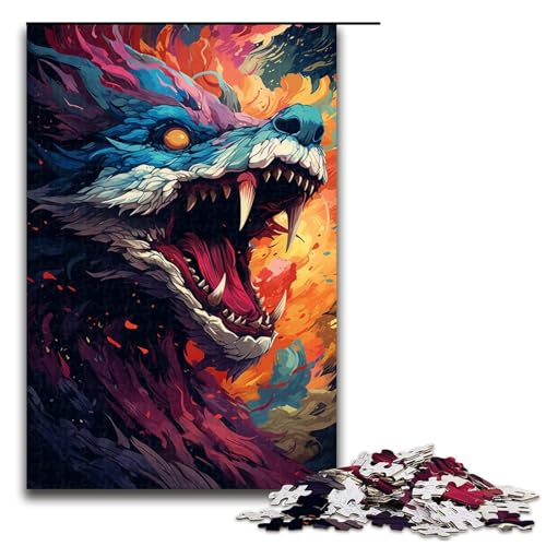 Puzzle für Erwachsene 1000 Teile Gemälde bunter Drache Holzpuzzle Lernspielzeug Familienspiele 75 x 50 cm Puzzle für Erwachsene 1000 Teile Gemälde bunter Drache Holzpuzzle Lernspielzeug Familienspiele 75 x 50 cm von QSYFNBZL