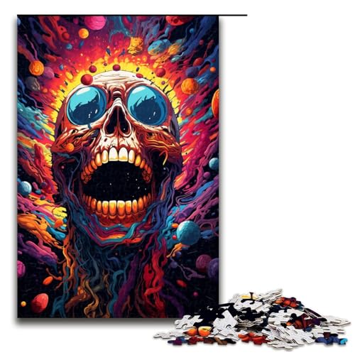 Puzzle für Erwachsene 1000 Teile Gemälde bunter Totenkopf Geburtstagsgeschenk Geschenke für Teenager ab 14 Jahren 75 x 50 cm Puzzle für Erwachsene 1000 Teile Gemälde bunter Totenkopf Geburtstagsgeschenk Geschenke für Teenager ab 14 Jahren 75 x 50 cm von QSYFNBZL