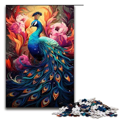 Puzzle für Erwachsene 1000 Teile Gemälde buntes Pfauenpuzzle für Erwachsene Holzspiele für die ganze Familie Weihnachts und Geburtstagsgeschenke 75 x 50 cm Puzzle für Erwachsene 1000 Teile Gemälde buntes Pfauenpuzzle für Erwachsene Holzspiele für die ganze Familie Weihnachts und Geburtstagsgeschenke 75 x 50 cm von QSYFNBZL