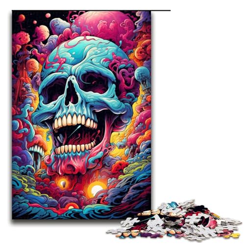 Puzzle für Erwachsene 1000 Teile Gemälde buntes Totenkopf Puzzle für Erwachsene Holzspiele für die ganze Familie Weihnachts und Geburtstagsgeschenke 75 x 50 cm Puzzle für Erwachsene 1000 Teile Gemälde buntes Totenkopf Puzzle für Erwachsene Holzspiele für die ganze Familie Weihnachts und Geburtstagsgeschenke 75 x 50 cm von QSYFNBZL