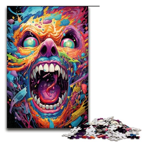 Puzzle für Erwachsene 1000 Teile Gemälde buntes böses Totenkopf Puzzle für Erwachsene Holz Familienspiele Weihnachts und Geburtstagsgeschenke 75 x 50 cm Puzzle für Erwachsene 1000 Teile Gemälde buntes böses Totenkopf Puzzle für Erwachsene Holz Familienspiele Weihnachts und Geburtstagsgeschenke 75 x 50 cm von QSYFNBZL