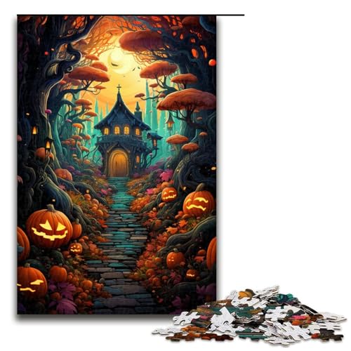 Puzzle für Erwachsene 1000 Teile Gemälde von Kürbishaus Puzzlespiel Spielzeug lustig 75 x 50 cm von QSYFNBZL