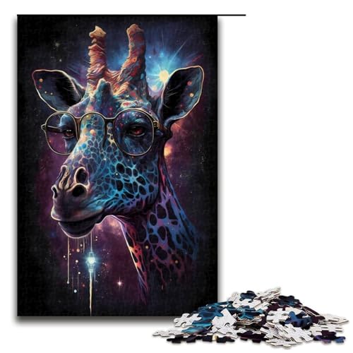 Puzzle für Erwachsene 1000 Teile Giraffen Puzzle Lernspiele für Zuhause DIY Spielzeug tolles Geschenk für Spiele 75 x 50 cm von QSYFNBZL