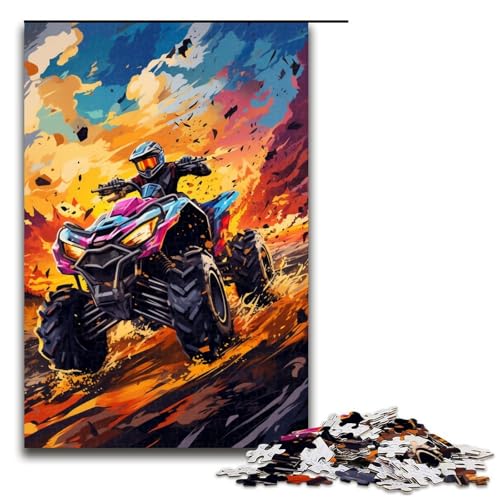 Puzzle für Erwachsene 1000 Teile Go Kart Puzzle für Erwachsene Holz Familienspiele Weihnachts und Geburtstagsgeschenke 75 x 50 cm von QSYFNBZL
