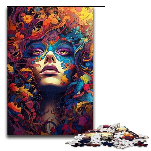 Puzzle für Erwachsene 1000 Teile Göttin der Farbe Kunst Heimdekoration Puzzle Spielzeug Geschenk für die ganze Familie 75 x 50 cm von QSYFNBZL