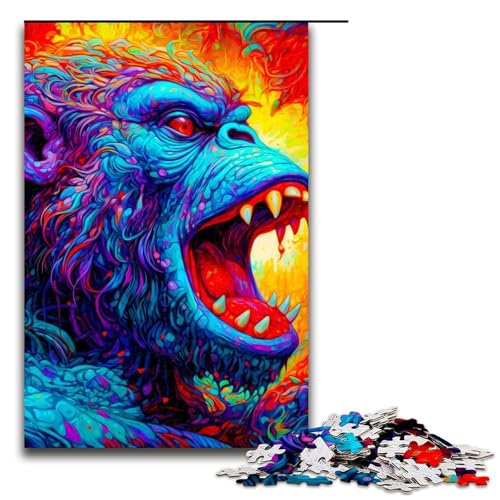 Puzzle für Erwachsene 1000 Teile Gorilla Puzzle Lernspiele für Zuhause DIY Spielzeug tolles Geschenk für Spiele 75 x 50 cm Puzzle für Erwachsene 1000 Teile Gorilla Puzzle Lernspiele für Zuhause DIY Spielzeug tolles Geschenk für Spiele 75 x 50 cm von QSYFNBZL
