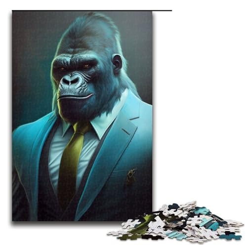 Puzzle für Erwachsene 1000 Teile Gorillaanzug Tierspielzeug Denkspiel ganze Familie 75 x 50 cm Puzzle für Erwachsene 1000 Teile Gorillaanzug Tierspielzeug Denkspiel ganze Familie 75 x 50 cm von QSYFNBZL