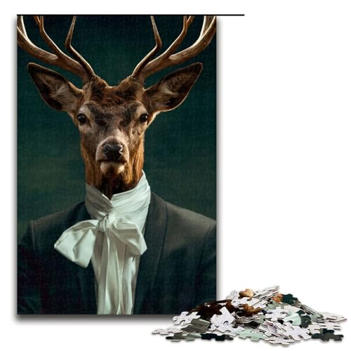 Puzzle für Erwachsene 1000 Teile Hirsch Charakterspielzeug intellektuelles Spiel ganze Familie 75 x 50 cm Puzzle für Erwachsene 1000 Teile Hirsch Charakterspielzeug intellektuelles Spiel ganze Familie 75 x 50 cm von QSYFNBZL