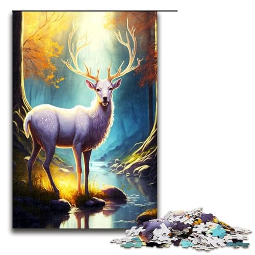 Puzzle für Erwachsene 1000 Teile Hirsch im Wald Puzzle für Erwachsene Holzspiele für die ganze Familie Weihnachts und Geburtstagsgeschenke 75 x 50 cm Puzzle für Erwachsene 1000 Teile Hirsch im Wald Puzzle für Erwachsene Holzspiele für die ganze Familie Weihnachts und Geburtstagsgeschenke 75 x 50 cm von QSYFNBZL