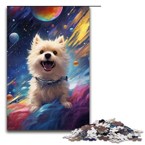 Puzzle für Erwachsene 1000 Teile Hund im Weltraum Holzpuzzle Lernspielzeug Familienspiele 75 x 50 cm Puzzle für Erwachsene 1000 Teile Hund im Weltraum Holzpuzzle Lernspielzeug Familienspiele 75 x 50 cm von QSYFNBZL