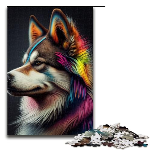 Puzzle für Erwachsene 1000 Teile Husky Hund Pop Art Tier Familienspaß Puzzle tolles Geschenk für Teenager ab 14 Jahren 75 x 50 cm Puzzle für Erwachsene 1000 Teile Husky Hund Pop Art Tier Familienspaß Puzzle tolles Geschenk für Teenager ab 14 Jahren 75 x 50 cm von QSYFNBZL