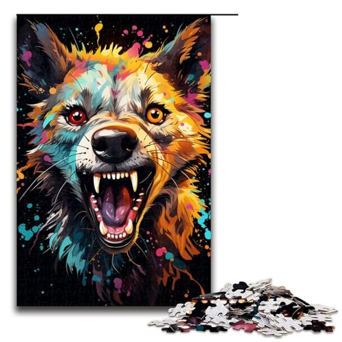 Puzzle für Erwachsene 1000 Teile Hyänen buntes psychedelisches Puzzle für Lernspiele Herausforderungsspielzeug einzigartige Heimdekoration und Geschenke 75 x 50 cm Puzzle für Erwachsene 1000 Teile Hyänen buntes psychedelisches Puzzle für Lernspiele Herausforderungsspielzeug einzigartige Heimdekoration und Geschenke 75 x 50 cm von QSYFNBZL