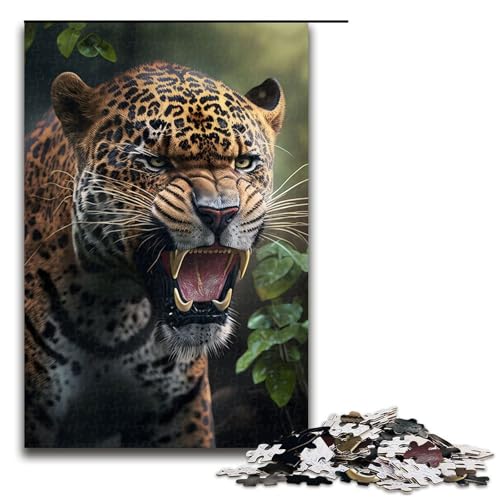Puzzle für Erwachsene 1000 Teile Jaguar Heimdekoration Puzzle Spielzeug Geschenk für die ganze Familie 75 x 50 cm von QSYFNBZL