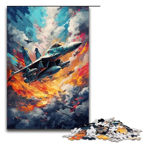 Puzzle für Erwachsene 1000 Teile Kampfflugzeuge sind von Spritzern umgeben viele Farben unmögliches Puzzle Familienspiel Stressabbau schwierige Herausforderung 75 x 50 cm Puzzle für Erwachsene 1000 Teile Kampfflugzeuge sind von Spritzern umgeben viele Farben unmögliches Puzzle Familienspiel Stressabbau schwierige Herausforderung 75 x 50 cm von QSYFNBZL