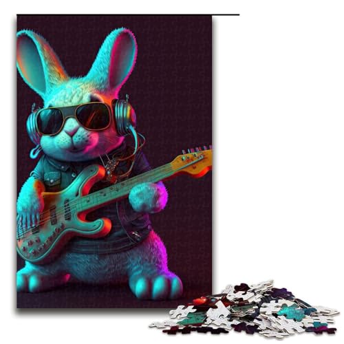 Puzzle für Erwachsene 1000 Teile Kaninchen Gitarre Tier Puzzle für Kinder Holzpuzzle Dekomprimieren intellektuelles Lernspielzeug 75 x 50 cm Puzzle für Erwachsene 1000 Teile Kaninchen Gitarre Tier Puzzle für Kinder Holzpuzzle Dekomprimieren intellektuelles Lernspielzeug 75 x 50 cm von QSYFNBZL