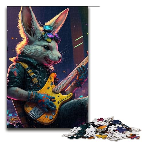 Puzzle für Erwachsene 1000 Teile Kaninchen Gitarre Tier Puzzle jedes Teil ist einzigartig anspruchsvolles Familienspiel 75 x 50 cm Puzzle für Erwachsene 1000 Teile Kaninchen Gitarre Tier Puzzle jedes Teil ist einzigartig anspruchsvolles Familienspiel 75 x 50 cm von QSYFNBZL