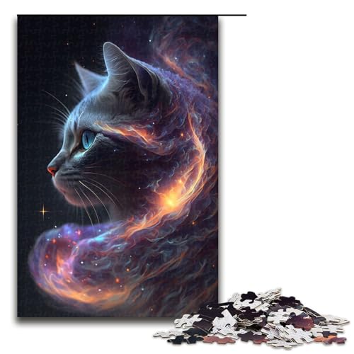Puzzle für Erwachsene 1000 Teile Katze im kosmischen Nebel Puzzle Lernspiele für Zuhause DIY Spielzeug tolles Geschenk für Spiele 75 x 50 cm Puzzle für Erwachsene 1000 Teile Katze im kosmischen Nebel Puzzle Lernspiele für Zuhause DIY Spielzeug tolles Geschenk für Spiele 75 x 50 cm von QSYFNBZL