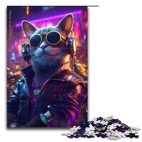Puzzle für Erwachsene 1000 Teile Katzen Hüpfspielzeug intellektuelles Spiel ganze Familie 75 x 50 cm Puzzle für Erwachsene 1000 Teile Katzen Hüpfspielzeug intellektuelles Spiel ganze Familie 75 x 50 cm von QSYFNBZL