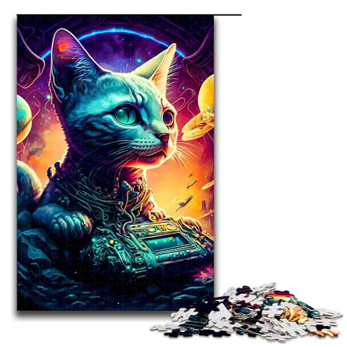 Puzzle für Erwachsene 1000 Teile Katzen Puzzle Hands on Spiel 75 x 50 cm von QSYFNBZL