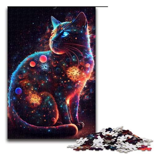 Puzzle für Erwachsene 1000 Teile Katzen Puzzle Spielspielzeug lustig 75 x 50 cm von QSYFNBZL