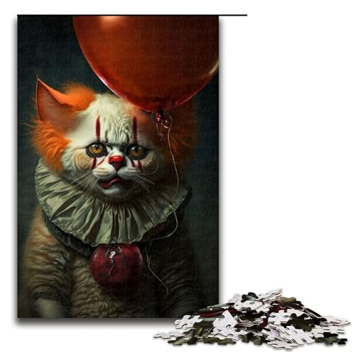 Puzzle für Erwachsene 1000 Teile Katzenspielzeug Denkspiel ganze Familie 75 x 50 cm von QSYFNBZL