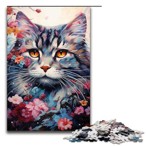 Puzzle für Erwachsene 1000 Teile Kirschblütenkatze Puzzle Spiele Spielzeug Geschenk geeignet für die Schreibtischdekoration 75 x 50 cm Puzzle für Erwachsene 1000 Teile Kirschblütenkatze Puzzle Spiele Spielzeug Geschenk geeignet für die Schreibtischdekoration 75 x 50 cm von QSYFNBZL