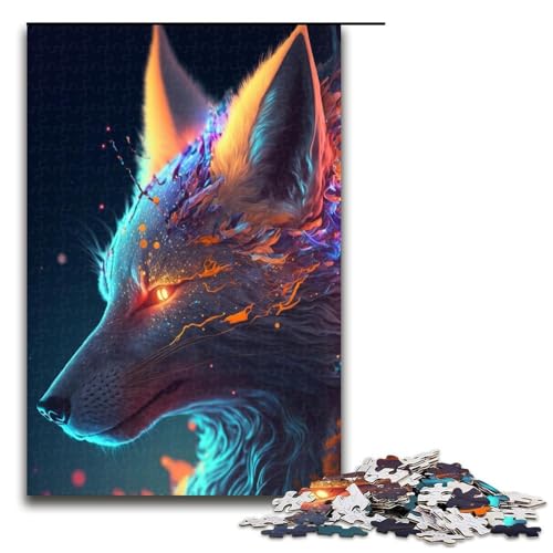 Puzzle für Erwachsene 1000 Teile Kitsune Puzzle Lernspiele für Zuhause DIY Spielzeug tolles Geschenk für Spiele 75 x 50 cm von QSYFNBZL