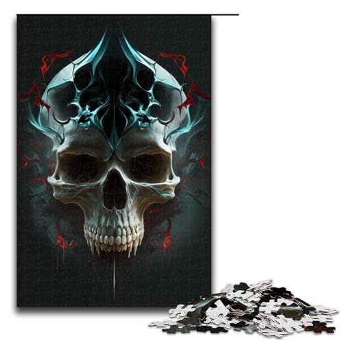 Puzzle für Erwachsene 1000 Teile Kristallschädel Puzzles Spielspielzeug lustig 75 x 50 cm von QSYFNBZL