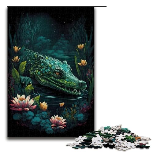 Puzzle für Erwachsene 1000 Teile Krokodil Puzzle Spiele Spielzeug Geschenk geeignet für die Schreibtischdekoration 75 x 50 cm Puzzle für Erwachsene 1000 Teile Krokodil Puzzle Spiele Spielzeug Geschenk geeignet für die Schreibtischdekoration 75 x 50 cm von QSYFNBZL