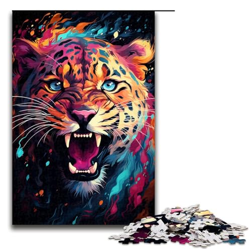 Puzzle für Erwachsene 1000 Teile Leopard im Dschungel Holzpuzzle Lernspielzeug Familienspiele 75 x 50 cm Puzzle für Erwachsene 1000 Teile Leopard im Dschungel Holzpuzzle Lernspielzeug Familienspiele 75 x 50 cm von QSYFNBZL
