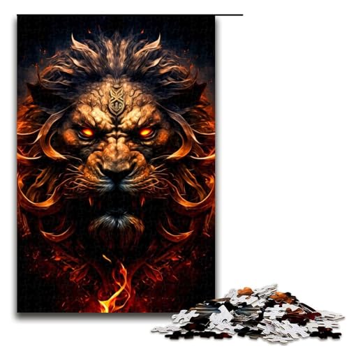 Puzzle für Erwachsene 1000 Teile Löwen Puzzle Lernspiel Herausforderung Spielzeug einzigartige Heimdekoration und Geschenke 75 x 50 cm von QSYFNBZL