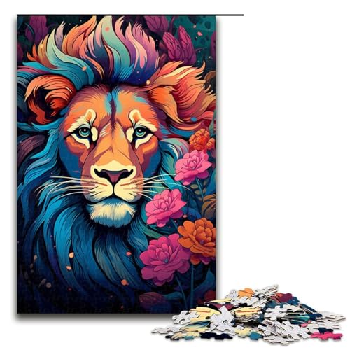 Puzzle für Erwachsene 1000 Teile Löwen Puzzle farbenfroh psychedelisch für Lernspiele Herausforderungsspielzeug einzigartige Heimdekoration und Geschenke 75 x 50 cm Puzzle für Erwachsene 1000 Teile Löwen Puzzle farbenfroh psychedelisch für Lernspiele Herausforderungsspielzeug einzigartige Heimdekoration und Geschenke 75 x 50 cm von QSYFNBZL