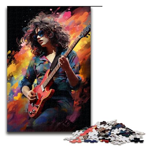 Puzzle für Erwachsene 1000 Teile Mädchen spielt Gitarre Puzzle Spiele Spielzeug Geschenk geeignet als Schreibtischdekoration 75 x 50 cm Puzzle für Erwachsene 1000 Teile Mädchen spielt Gitarre Puzzle Spiele Spielzeug Geschenk geeignet als Schreibtischdekoration 75 x 50 cm von QSYFNBZL