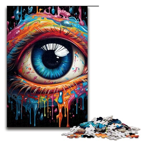 Puzzle für Erwachsene 1000 Teile Malen Farbaugen Puzzle für Erwachsene Holzspiele für die ganze Familie Weihnachts und Geburtstagsgeschenke 75 x 50 cm Puzzle für Erwachsene 1000 Teile Malen Farbaugen Puzzle für Erwachsene Holzspiele für die ganze Familie Weihnachts und Geburtstagsgeschenke 75 x 50 cm von QSYFNBZL