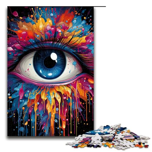 Puzzle für Erwachsene 1000 Teile Malen Farbe Augen Puzzle für Lernspiele Herausforderungsspielzeug einzigartige Heimdekoration und Geschenke 75 x 50 cm Puzzle für Erwachsene 1000 Teile Malen Farbe Augen Puzzle für Lernspiele Herausforderungsspielzeug einzigartige Heimdekoration und Geschenke 75 x 50 cm von QSYFNBZL