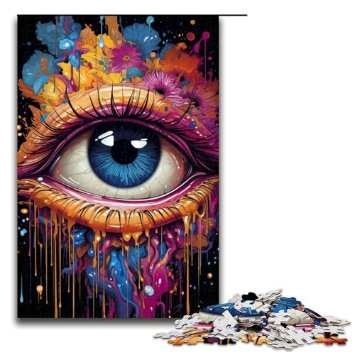 Puzzle für Erwachsene 1000 Teile Malen Farbe Augen Puzzle jedes Teil ist einzigartig anspruchsvolles Familienspaßspiel 75 x 50 cm Puzzle für Erwachsene 1000 Teile Malen Farbe Augen Puzzle jedes Teil ist einzigartig anspruchsvolles Familienspaßspiel 75 x 50 cm von QSYFNBZL