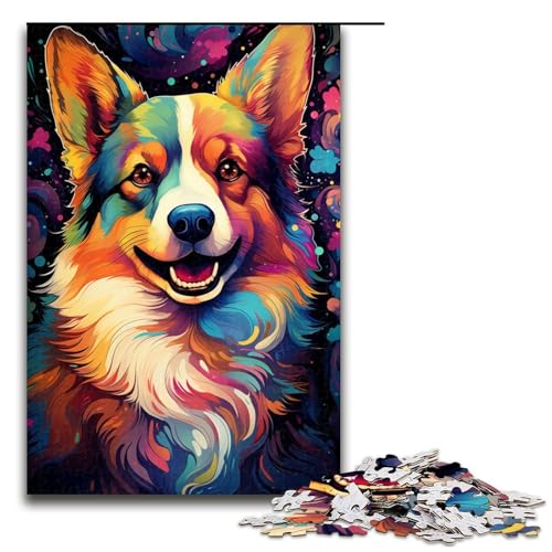 Puzzle für Erwachsene 1000 Teile Malen Farbe Corgi Hund Puzzle jedes Teil ist einzigartig anspruchsvolles Familienspaßspiel 75 x 50 cm Puzzle für Erwachsene 1000 Teile Malen Farbe Corgi Hund Puzzle jedes Teil ist einzigartig anspruchsvolles Familienspaßspiel 75 x 50 cm von QSYFNBZL