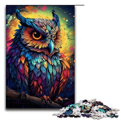 Puzzle für Erwachsene 1000 Teile Malen Farbe Eulenspielzeug intellektuelles Spiel ganze Familie 75 x 50 cm Puzzle für Erwachsene 1000 Teile Malen Farbe Eulenspielzeug intellektuelles Spiel ganze Familie 75 x 50 cm von QSYFNBZL