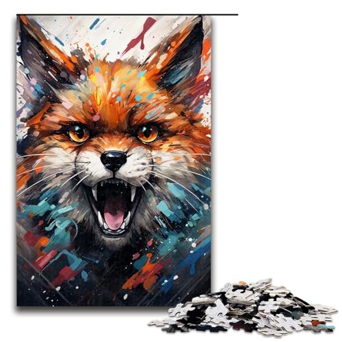 Puzzle für Erwachsene 1000 Teile Malen Farbe Fuchs unmögliches Puzzle Familienspiel Stressabbau schwierige Herausforderung 75 x 50 cm Puzzle für Erwachsene 1000 Teile Malen Farbe Fuchs unmögliches Puzzle Familienspiel Stressabbau schwierige Herausforderung 75 x 50 cm von QSYFNBZL