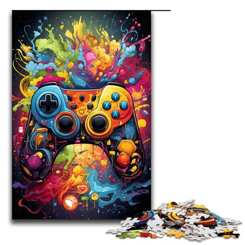 Puzzle für Erwachsene 1000 Teile Malen Farbe Gamepad Puzzle für Kinder Holzpuzzle Dekomprimieren intellektuelles Lernspielzeug 75 x 50 cm Puzzle für Erwachsene 1000 Teile Malen Farbe Gamepad Puzzle für Kinder Holzpuzzle Dekomprimieren intellektuelles Lernspielzeug 75 x 50 cm von QSYFNBZL