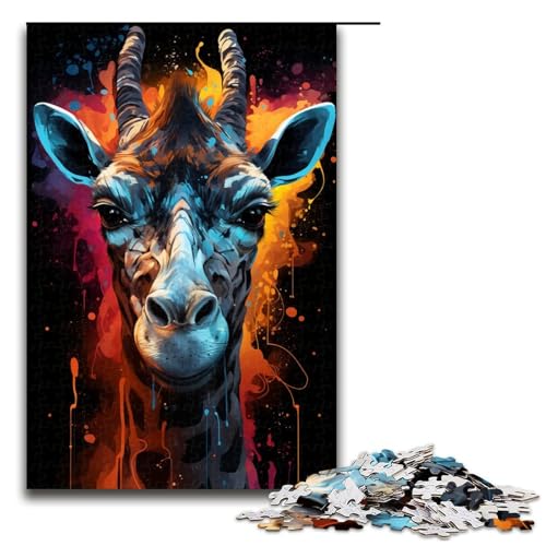 Puzzle für Erwachsene 1000 Teile Malen Farbe Giraffe DIY Puzzle Spielzeug tolle Geschenke zu Weihnachten für Teenager ab 14 Jahren 75 x 50 cm Puzzle für Erwachsene 1000 Teile Malen Farbe Giraffe DIY Puzzle Spielzeug tolle Geschenke zu Weihnachten für Teenager ab 14 Jahren 75 x 50 cm von QSYFNBZL