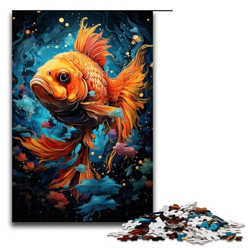 Puzzle für Erwachsene 1000 Teile Malen Farbe Goldfisch Spielzeug intellektuelles Spiel ganze Familie 75 x 50 cm Puzzle für Erwachsene 1000 Teile Malen Farbe Goldfisch Spielzeug intellektuelles Spiel ganze Familie 75 x 50 cm von QSYFNBZL