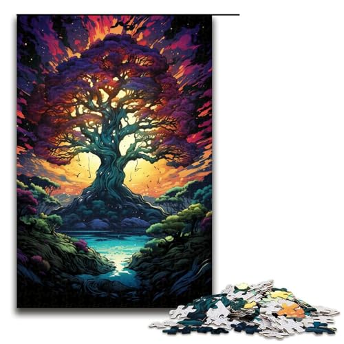 Puzzle für Erwachsene 1000 Teile Malen Farbe Sternenhimmel Baum Puzzle jedes Teil ist einzigartig anspruchsvolles Familienspaßspiel 75 x 50 cm Puzzle für Erwachsene 1000 Teile Malen Farbe Sternenhimmel Baum Puzzle jedes Teil ist einzigartig anspruchsvolles Familienspaßspiel 75 x 50 cm von QSYFNBZL